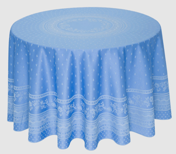 Jacquard tablecloth Teflon(Marat d'Avignon Durance Azurblue)